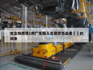 包含陕西现1例广东输入无症状感染者㊙️的词条
